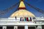 Die Bodnath Stupa ist eine der größten ihrer Art weltweit und einer der heiligsten buddhistischen Orte in Nepal.