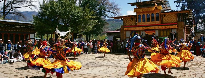 Tsechu Tempelfest in Thimphu