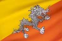 Nationalflagge Bhutans